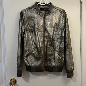 Zara silver bomber jacket, size small